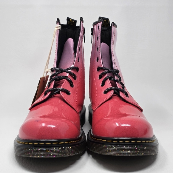 Dr. Martens 31405 Gradient Glitter Lace-up Zipper Boots Womens Size 7 Pink New - Picture 7 of 13